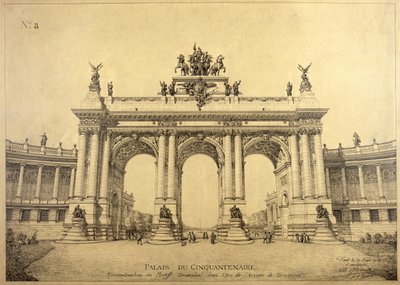 The Triumphal Arch of the Palais du Cinquantenaire, Brussels by Charles Louis Girault